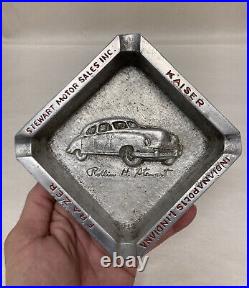 Kaiser Frazer Vintage Metal Ashtray Car Distributor Advertising