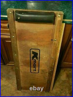 Kmart SS Kresge Auto Mechanic Wood Creeper Board with Headrest Vtg Oil Change