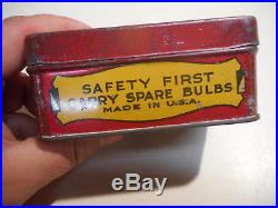 L2893- Vintage Packard Auto 1930 Tin Bulb Kit Oil Can Sign