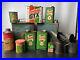 Large-Collection-of-Vintage-Oil-Grease-Petrol-Cans-Castrol-Esso-etc-01-fk