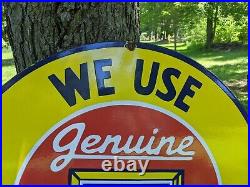 Large Vintage 1959 Car Parts Dealer Porcelain Advertising Sign 30