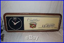 Large Vintage Cadillac Car Dealership Gas Oil 46 Lighted Clock SignWorks