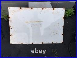 Large Vintage Chevrolet Ok Used Cars Automobile 36 Porcelain Metal Sign