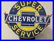 Large-Vintage-Chevrolet-Super-Service-Porcelain-Enamel-Dealership-Sign-Chevy-Gm-01-ew