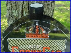 Large Vintage Crown Ratiator Cap Theft Proof Porcelain Enamel Sign 24 X 18