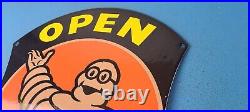 Large Vintage Michelin Tires Porcelain Gas Bibendum Service Auto Tyres Door Sign