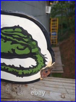 Large Vintage Rat Fink Porcelain Sign Old 30 Ed Roth Hot Rod Auto Gas Engine Ad