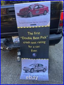 Large Vintage Saab fabric Advertising Banner For Saab enthusiasts/ Collectors
