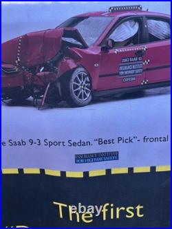 Large Vintage Saab fabric Advertising Banner For Saab enthusiasts/ Collectors