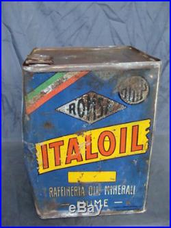 Latta Italoil Agip raffineria oli minerali Fiume vintage per auto Fiat Lancia