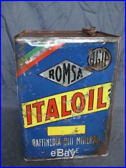 Latta Italoil Agip raffineria oli minerali Fiume vintage per auto Fiat Lancia