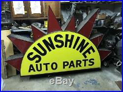 Lighted sign vintage auto parts