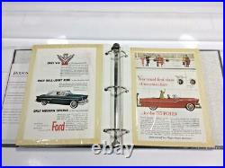 Lot of 100 Vintage Auto Magazine Ads 1950s-1960s Ford Chevy Pontiac Olds Buick 1