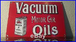 Mobil Vacuum Gargoyle Gasoline 12 X 8 Vintage Porcelain Motor Car Oil Mobiloil