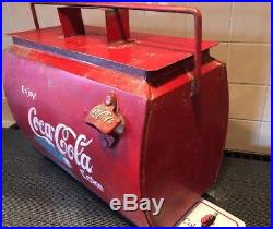 Metal Coca Cola Coke Drinks Cooler 1950s CLASSIC CAR VW Split screen Vintage