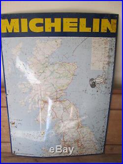 Michelin tyres map sign. Goodyear. Dunlop. Vintage sign. Tyre sign