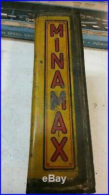 Minamax Oil Can One Gallon Rare Vintage Gas Motor West Virginia Sign Car