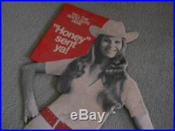 Mopar dealer promo cardboard showroom display figure HONEY the cowgirl Vintage