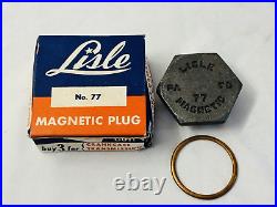 NOS Old Vtg Oil Car Advertising LISLE Magnetic Plug LOT Original Plugs Wit Box
