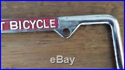NOS Vintage Schwinn Stingray Krate Bicycle Car License Plate Advertising Frame