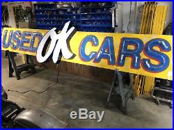 Neon ok used car sign Vintage Look Large Garage Outdoor Lights Reproduction