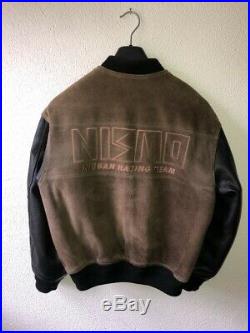 Nismo Old Logo Bomber Baseball Jacket Rare Vintage Leather 90s RB26 S13 R32 GTR