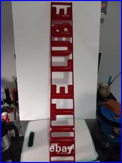 Nitelube Orig Vintage Ad Sign Gas Station Lube Auto Repair Shop 32 X 5