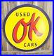 OK-Used-Cars-Chevrolet-Chevy-Large-Round-Metal-Steel-Sign-25-5-Vintage-Garage-01-mq