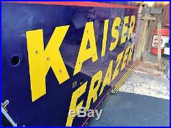 Old Vintage Kaiser Frazer Porcelain Dealership Automobile Neon Sign Car Gas Oil