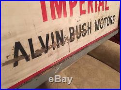Orig Chrysler Plymouth Imperial Wood Dealership Painted Sign Dbl Sided Vtg