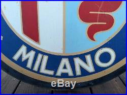 ORIGINAL vintage ALFA ROMEO hand-painted DEALER SIGN late 1950s early 1960's 28