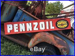 ORigiNAL Vintage PENNZOIL Motor OIL PERFECT PATINA Car Truck Garage Mancave OLD
