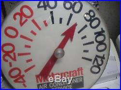 Old Motorcraft auto parts Ford service Thermometer sign gas oil Vintage display