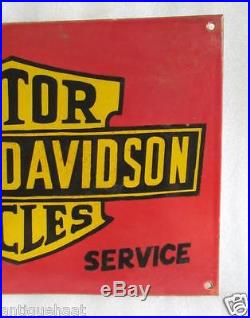 Old Rare Vintage Harley Davidson Motor Cycles Ad Porcelain Enamel Sign Board