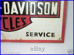 Old Rare Vintage Harley Davidson Motor Cycles Ad Porcelain Enamel Sign Board