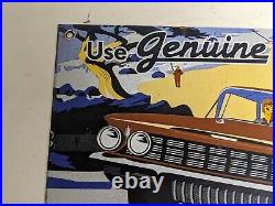 Old Vintage 1961 General Motors Chevrolet Trucks Porcelain Enamel Sign Chevy
