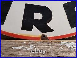 Old Vintage Carlise Tires Porcelain Sign 30 Auto Dealer Automotive Parts Supply