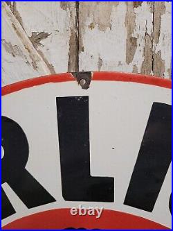 Old Vintage Carlise Tires Porcelain Sign 30 Auto Dealer Automotive Parts Supply