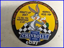 Old Vintage Dated'63 Chevrolet Impala Porcelain Enamel Sign Chevy