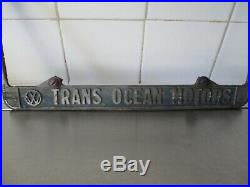 Old Vw Trans Ocean Motors Pasadena License Plate Frame Vintage Good Age Conditon