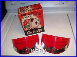 Original 1950' s Vintage nos Visor-ettes Headlight visor hoods old Rat Hot rod