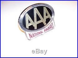 Original 1950s AAA auto emblem nos oil gas badge GM Ford Chevy Dodge vintage