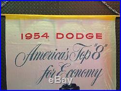Original 1954 Dodge Motors Banner Advertising Sign Vintage Hot Rod Car Art