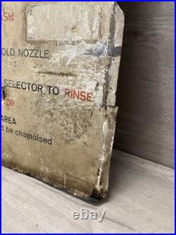 Original 1970's Vintage Metal Sign Jenny Car Wash. 75 Self Service Gas Auto