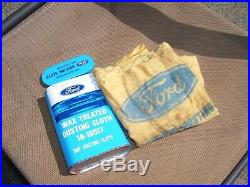 Original 60s Ford motor co. Automobile Cloth tin can box promo accessory vintage