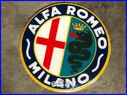 Original ALFA ROMEO MILANO Sign Service Vintage 1950s Dealership Perspex MINT