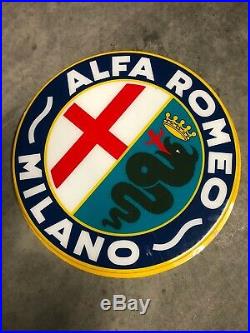 Original ALFA ROMEO MILANO Sign Service Vintage 1950s Dealership Perspex MINT