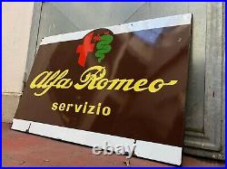 Original ALFA ROMEO Porcelain Sign Service Vintage 1950's Dealership Enamel RARE
