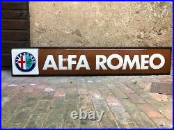 Original ALFA ROMEO Sign Service NOS Vintage 1970's Dealership HUGE Neon Lighted