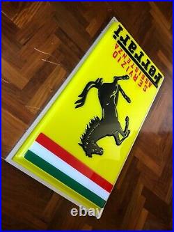 Original FERRARI Sign Service Vintage 1960's Dealership Servizio Assistenza NOS